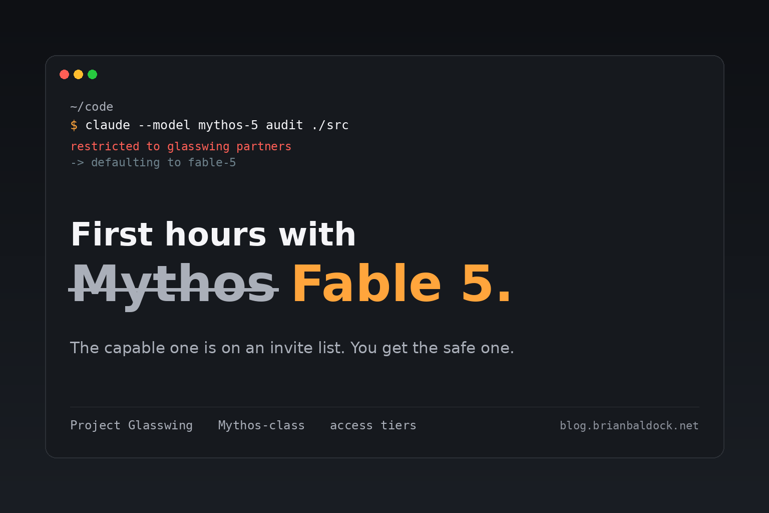 Cover image for First hours with Fable 5